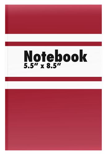 Notebook 5.5 x 8.5 inch Dark Red (13.97 x 21.59 cm)