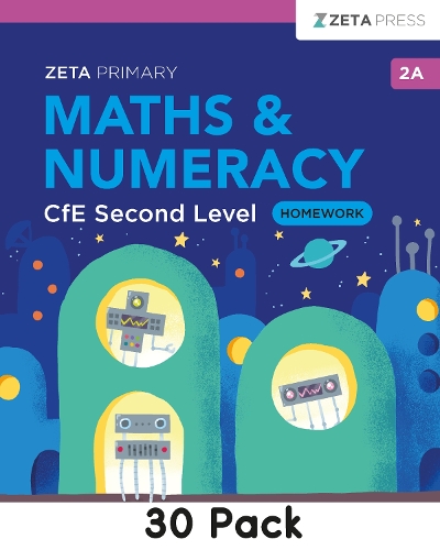 Maths & Numeracy CfE Second Level Homework 2A (30 pack)