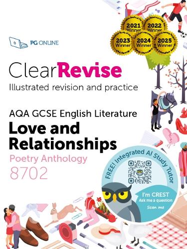 ClearRevise AQA GCSE English Literature: Love and relationships, Poetry Anthology 8702
