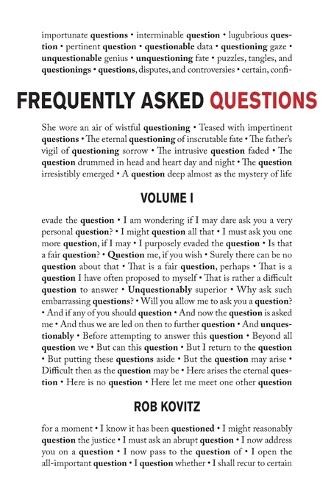 Frequently Asked Questions, Volume 1