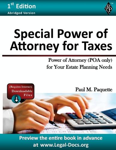 Special Power of Attorney for Taxes