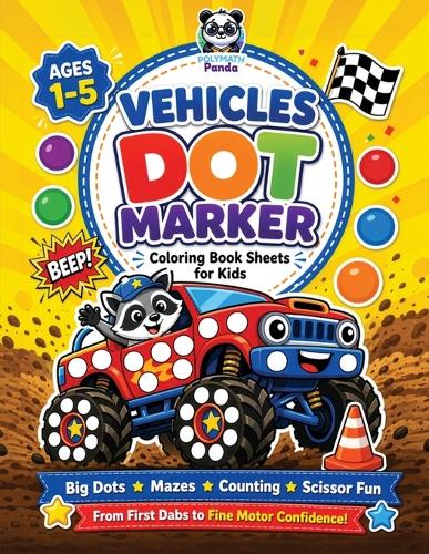 Vehicles Dot Marker Coloring Book Sheets for Kids Ages 1-5