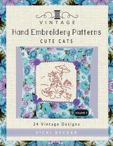 Vintage Hand Embroidery Patterns Cute Cats