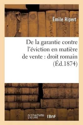 de la Garantie Contre l'ï¿½viction En Matiï¿½re de Vente