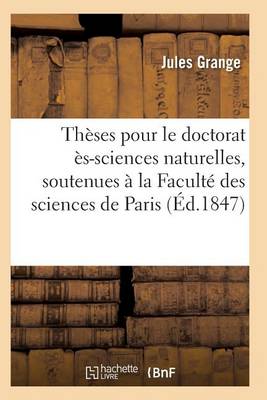 Thï¿½ses Pour Le Doctorat ï¿½s-Sciences Naturelles