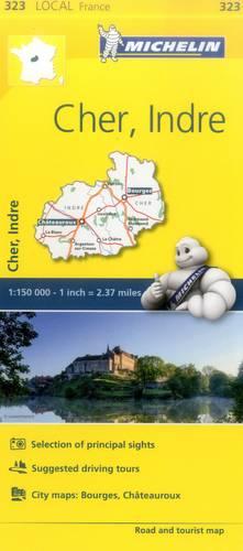 Cher, Indre - Michelin Local Map 323