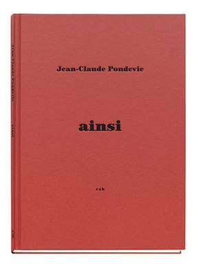 Jean Claude Pondevie - Ainsi