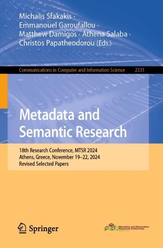 Metadata and Semantic Research