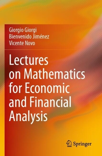 Lectures on Mathematics for Economic and Financial Analysis