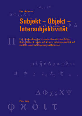 Subjekt - Objekt - Intersubjektivitaet