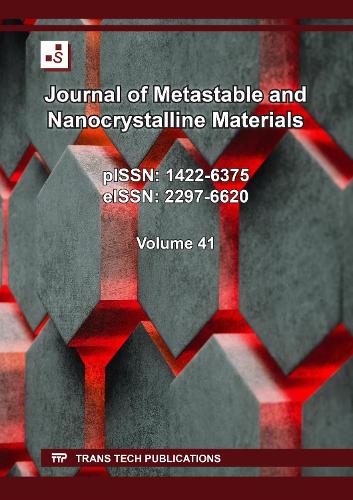 Journal of Metastable and Nanocrystalline Materials Vol. 41
