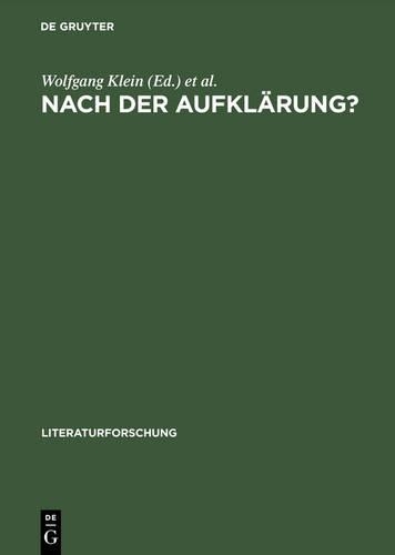 Nach Der Aufklaerung? Beitraege Zum Diskurs Der Kulturwissenschaften