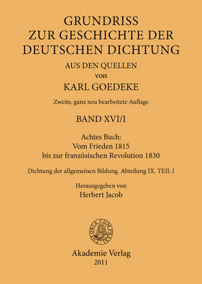 Achtes Buch: Vom Frieden 1815 Bis Zur Franzoesischen Revolution 1830