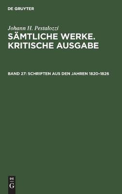 Schriften aus den Jahren 1820-1826