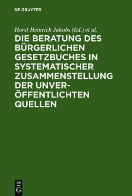 Materialien Zur Entstehungsgeschichte Des Bgb