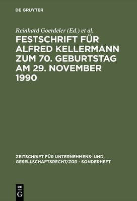 Festschrift Für Alfred Kellermann Zum 70. Geburtstag Am 29. November 1990