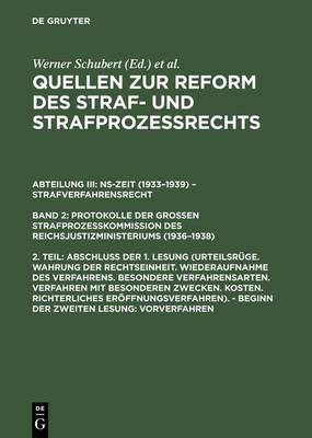 Abschluß Der 1. Lesung (Urteilsrüge. Wahrung Der Rechtseinheit. ...). - Beginn Der Zweiten Lesung: Vorverfahren