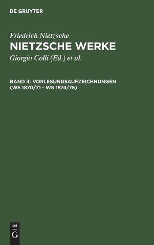 Vorlesungsaufzeichnungen (Ws 1870/71 - Ws 1874/75)