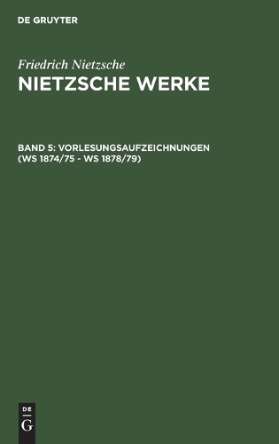Vorlesungsaufzeichnungen (Ws 1874/75 - Ws 1878/79)