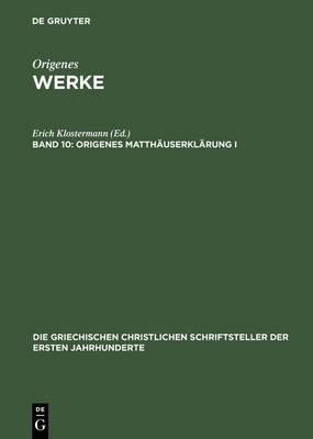 Origenes Matthäuserklärung I, Erste Hälfte