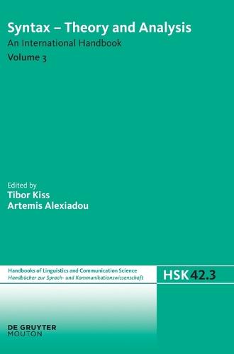 Syntax - Theory and Analysis. Volume 3