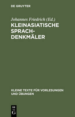 Kleinasiatische Sprachdenkmäler