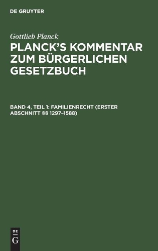 Familienrecht (Erster Abschnitt §§ 1297-1588)