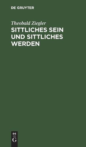 Sittliches Sein und sittliches Werden