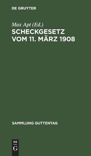 Scheckgesetz Vom 11. März 1908