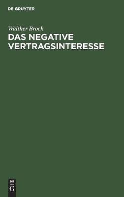 Das negative Vertragsinteresse