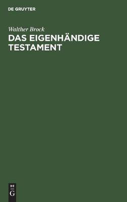 Das eigenhändige Testament