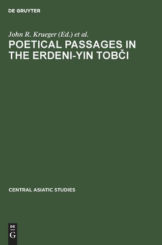 Poetical Passages in the Erdeni-Yin Tobči