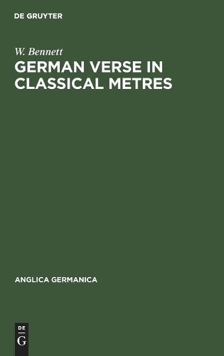 German Verse in Classical Metres