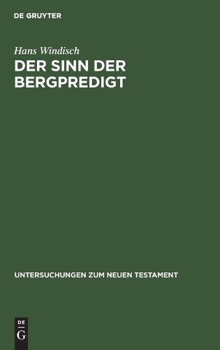 Der Sinn Der Bergpredigt