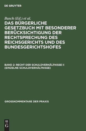 Recht Der Schuldverhältnisse II (Einzelne Schuldverhältnisse)