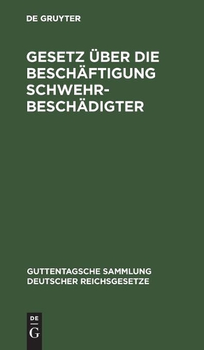 Gesetz Über Die Beschäftigung Schwehrbeschädigter