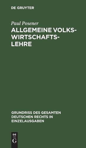 Allgemeine Volkswirtschaftslehre