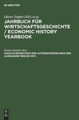 Inhaltsverzeichnis Und Autorenverzeichnis Der Jahrgänge 1968 Bis 1972