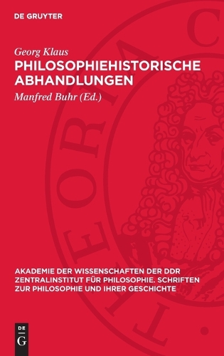 Philosophiehistorische Abhandlungen