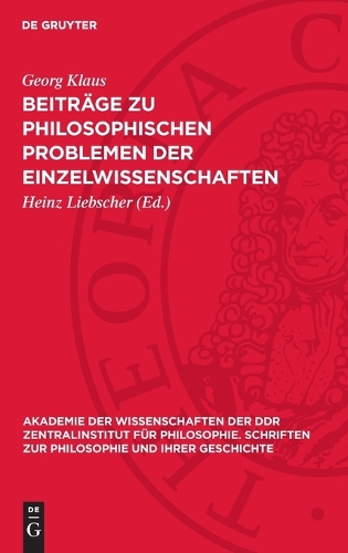Beiträge Zu Philosophischen Problemen Der Einzelwissenschaften
