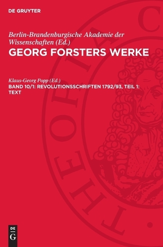 Revolutionsschriften 1792/93, Teil 1: Text