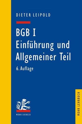 Bgb I: Einfuhrung Und Allgemeiner Teil