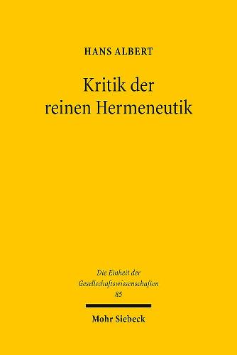 Kritik der reinen Hermeneutik