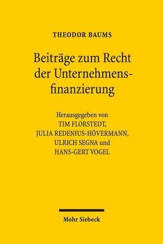 Beiträge zum Recht der Unternehmensfinanzierung