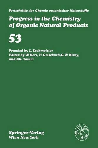 Fortschritte der Chemie Organischer Naturstoffe / Progress in the Chemistry of Organic Natural Products