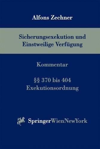 Sicherungsexekution Und Einstweilige Verf Gung