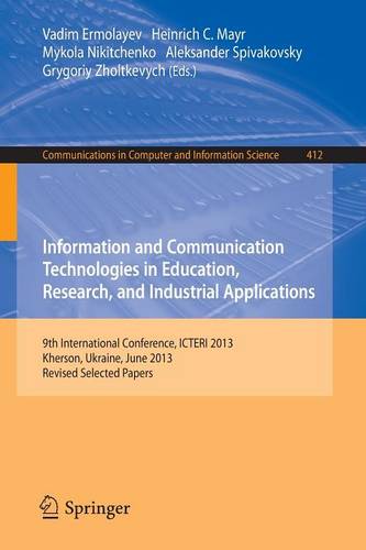 Information and Communication Technologies in Education, Research, and Industrial Applications