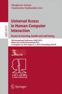 Universal Access in Human-Computer Interaction. Access to Learning, Health and Well-Being