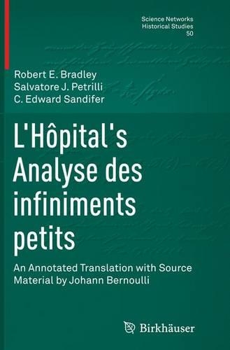 L’Hôpital's Analyse des infiniments petits