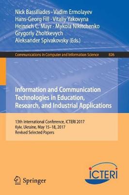 Information and Communication Technologies in Education, Research, and Industrial Applications